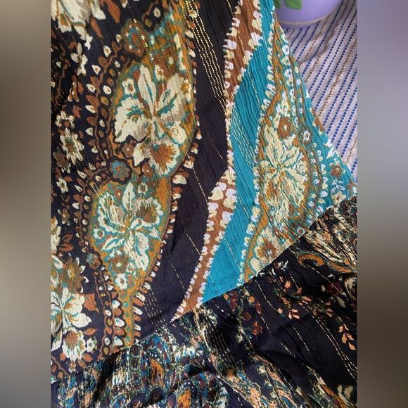 Free People Mojave Mermaid  Metallic Maxi Slip Dress Size Médium  Latigo Bay NWT - Picture 13 of 17